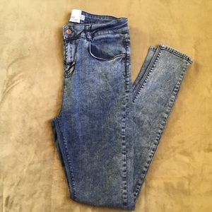 ASOS Curve Acid Wash High Waisted Skinny Jeans